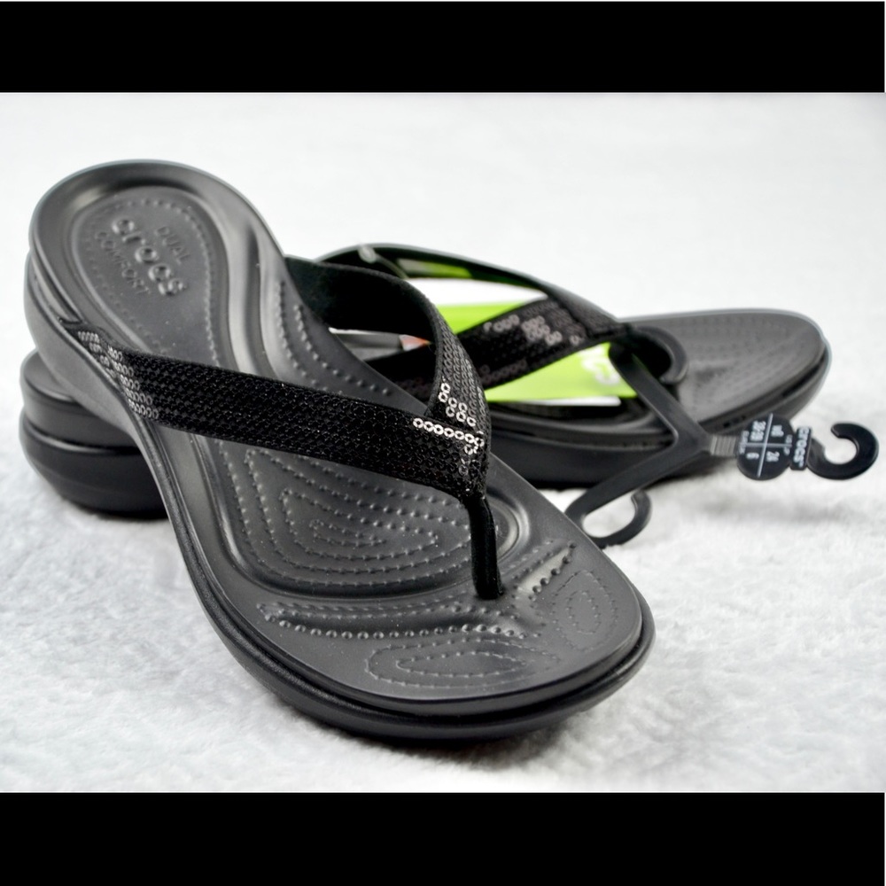 Crocs Capri V Sequin Flip Flops